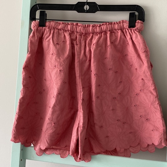 Innika Choo Scalloped High Waisted Eyelet Shorts - Picture 5 of 10